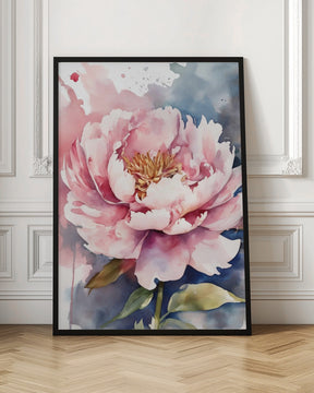 Blooming Peony Poster