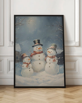 Snowman Family Poster