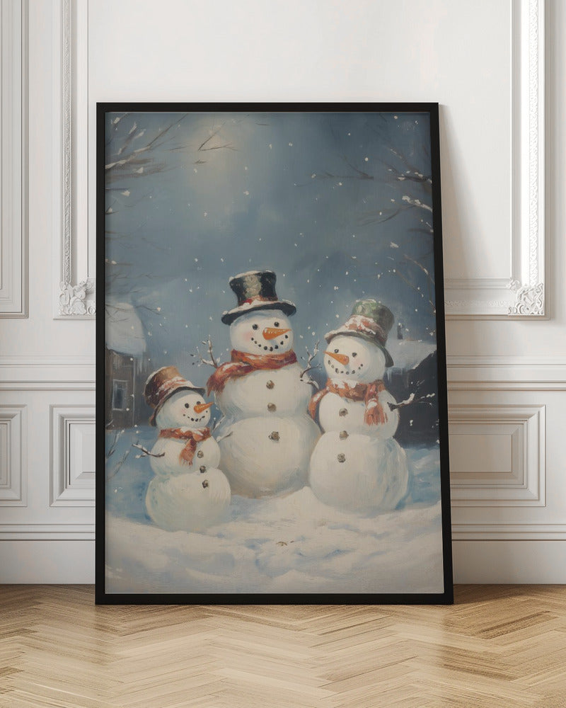 Snowman Family Poster