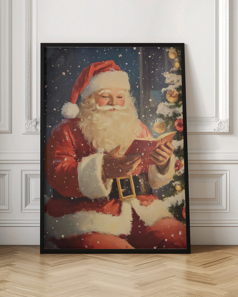 Santa Reading I Poster