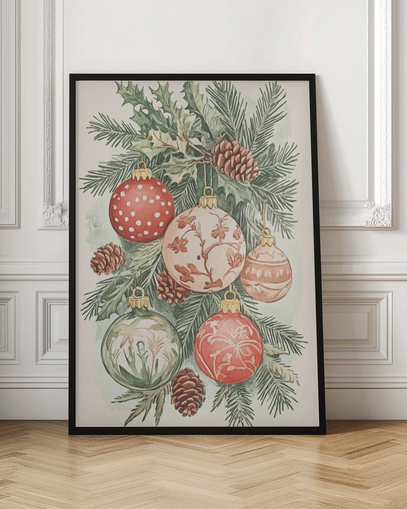 Christmas Ornaments I Poster