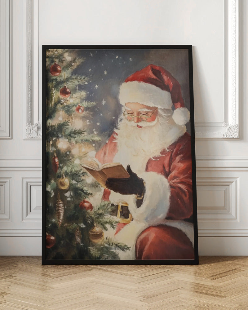 Santa Reading II Poster