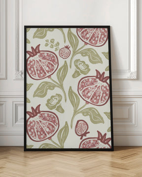 Pomegranates Pattern Poster