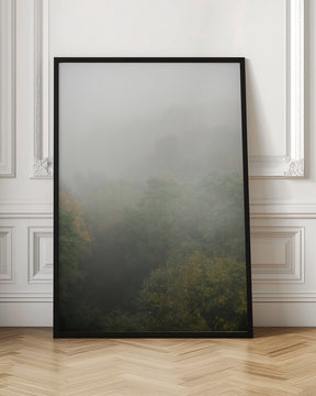 Foggy Autumn Forest Poster