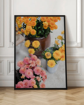 Chrysanthemum Blooms | Autumn Floral Still Life Poster