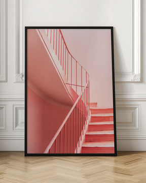 Pink Steps Cannes | Architectural Minimalism Poster