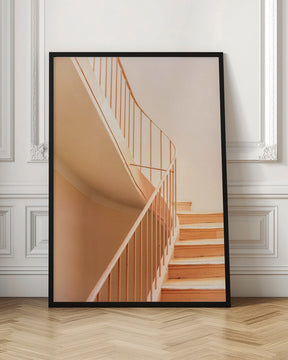 Orange Steps | Architectural Minimalism Poster