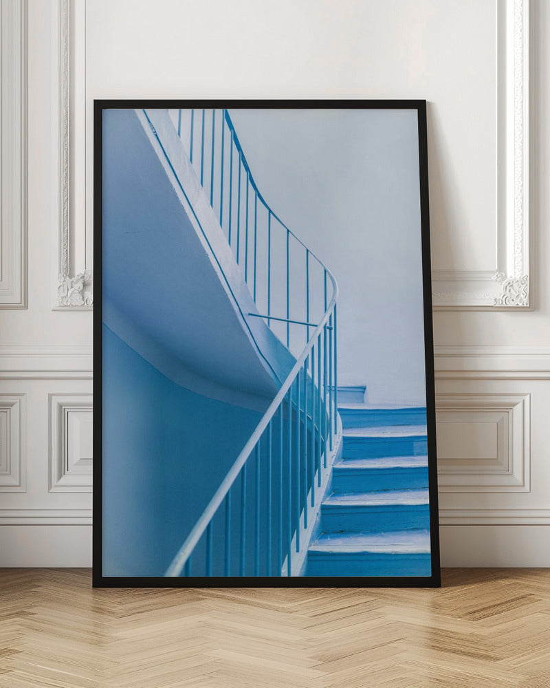 Blue Steps | Architectural Minimalism Poster