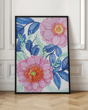 Pink Florals Poster