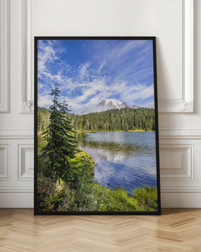 Impressive Mount Rainier and Reflection Lake Poster