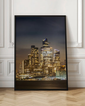 Magnificent NYC skyline with Hudson Yards in the evening Poster