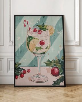 Christmas Mojito Cocktail Poster