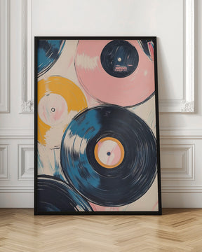 Retro Vinyl Records Poster