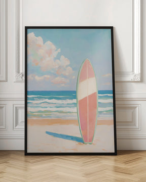 Sea Beach Surfboard Poster