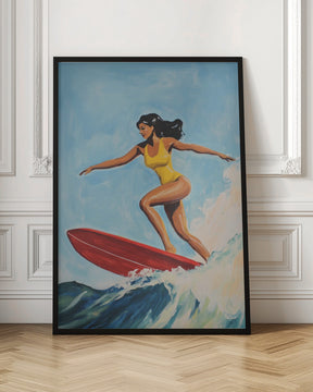 Surfing Girl Poster