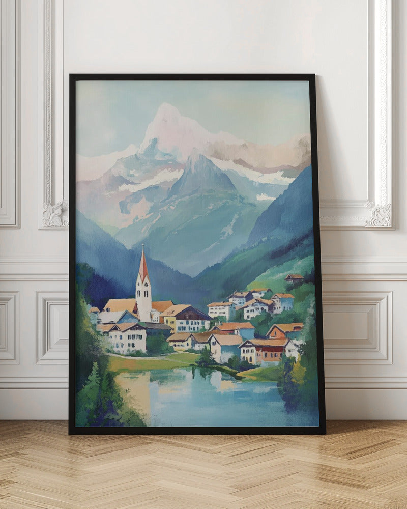 Grindelwald Switzerland Painting Poster