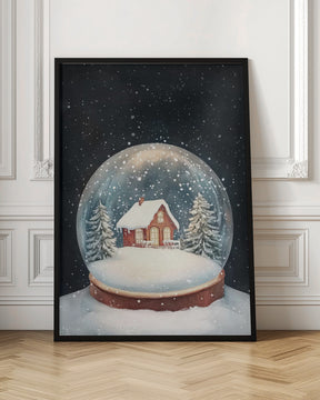 Snow Town Globe Poster