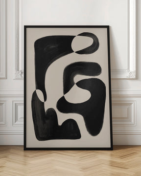 Abstract Beige Black Poster