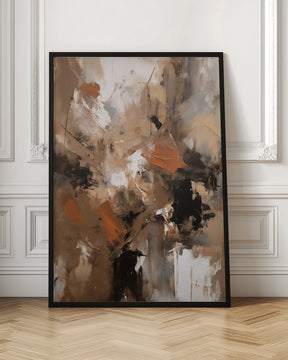 Abstract Mocha No 2 Poster