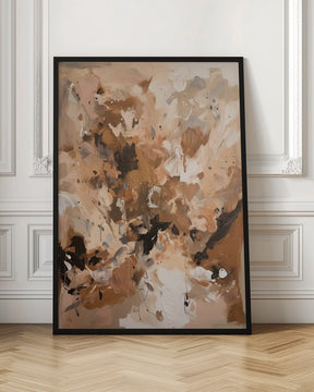 Abstract Mocha No 1 Poster