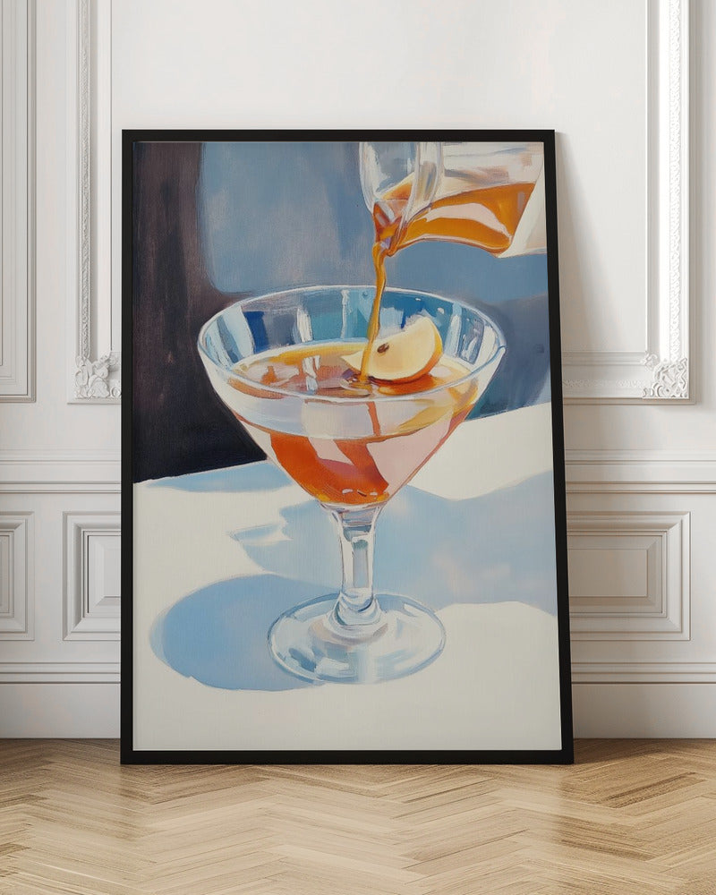 Pouring Lemon Tea into a Glass Poster