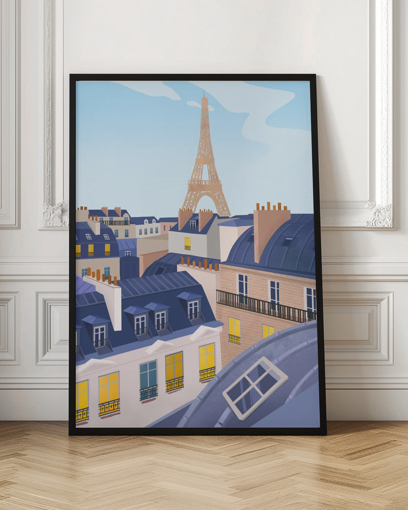 Paris Rooftops Poster