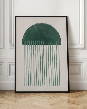 Emerald Suspicious Jellyfish Poster