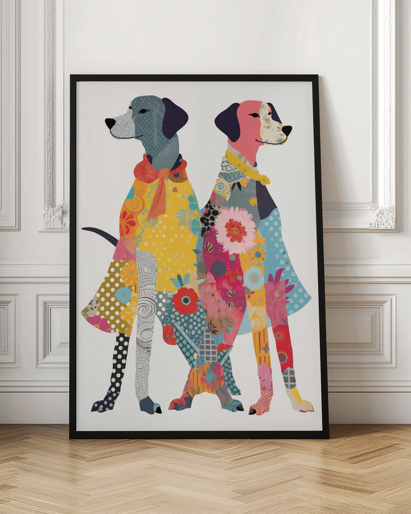 Colorful Dogs Poster