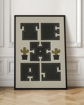 Texas modern wall art Poster