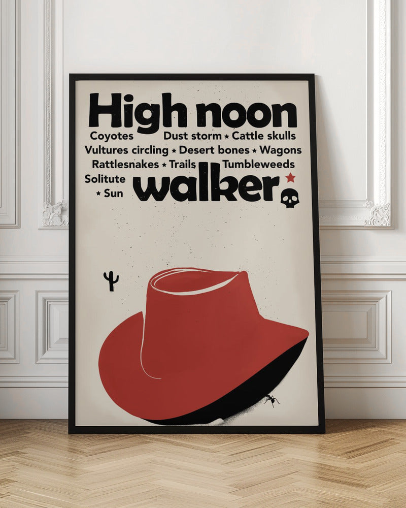 Western cowboy hat print Poster