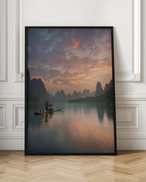 Li River Sunrise Poster