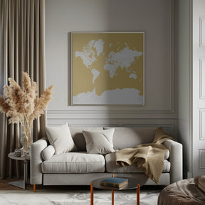 Andrew world map silhouette Poster