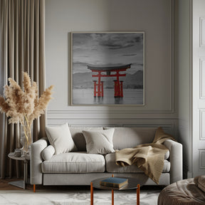 Torii of Itsukushima Shrine on Miyajima - colorkey Poster