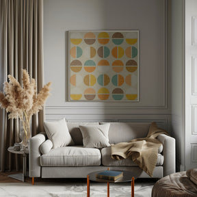 Rainbow Dots - Mid Century Neutral Poster