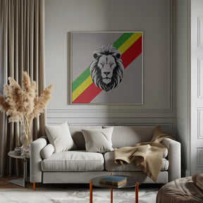 Rasta Lion Poster