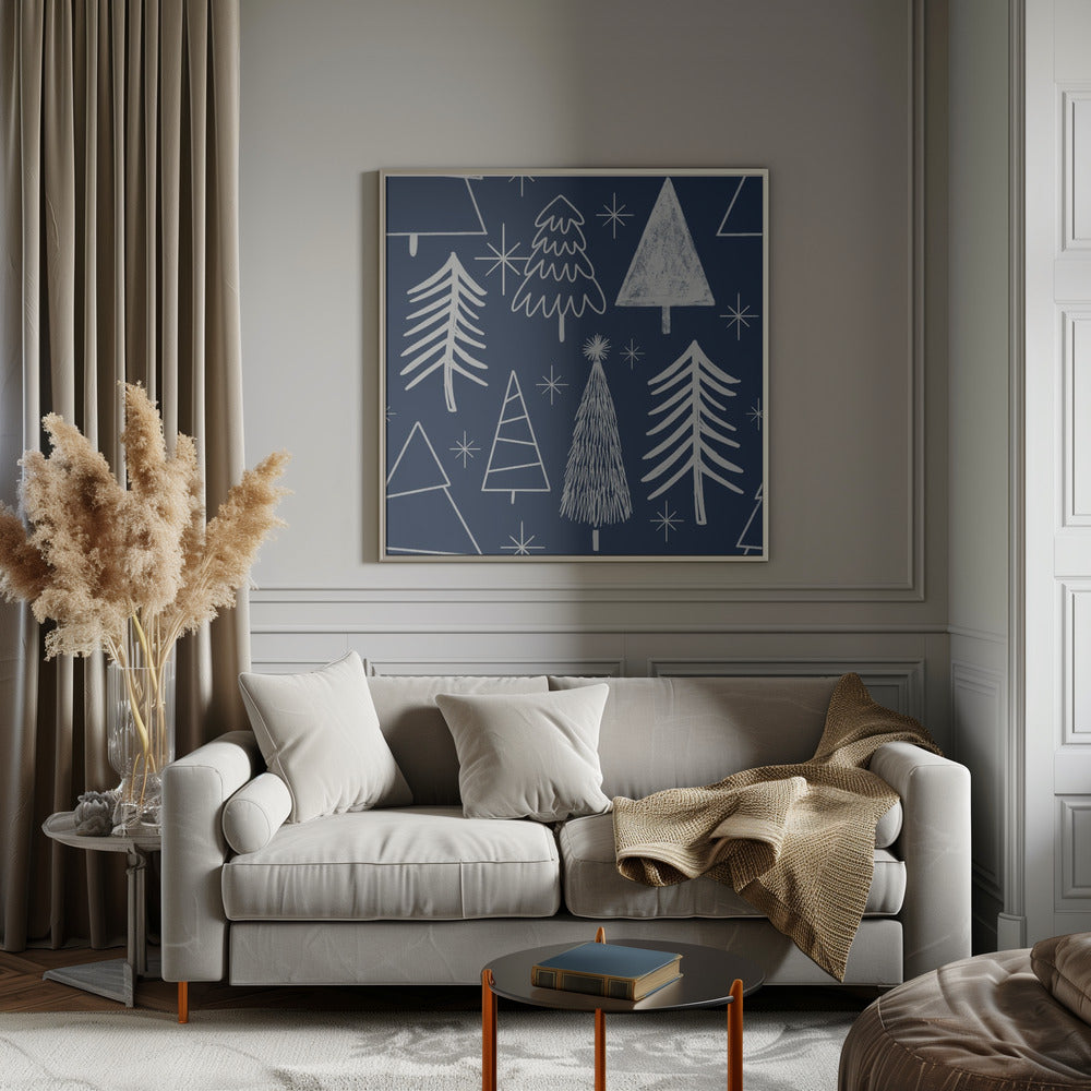 Christmas Tree Evergreen - Tree - Pine Tree Blue Poster