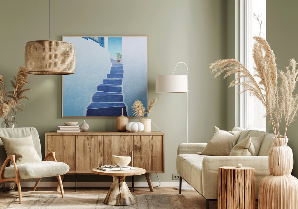 Greece Stairs Poster