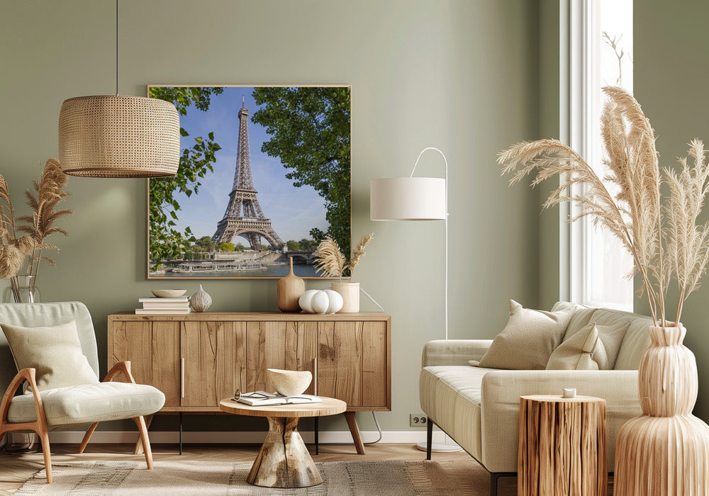 PARIS Eiffel Tower &amp; River Seine Poster