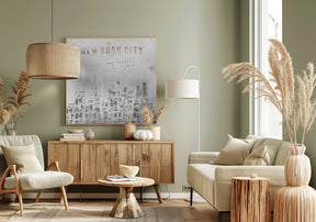 MODERN ART New York City Skylines | shabby chic Poster