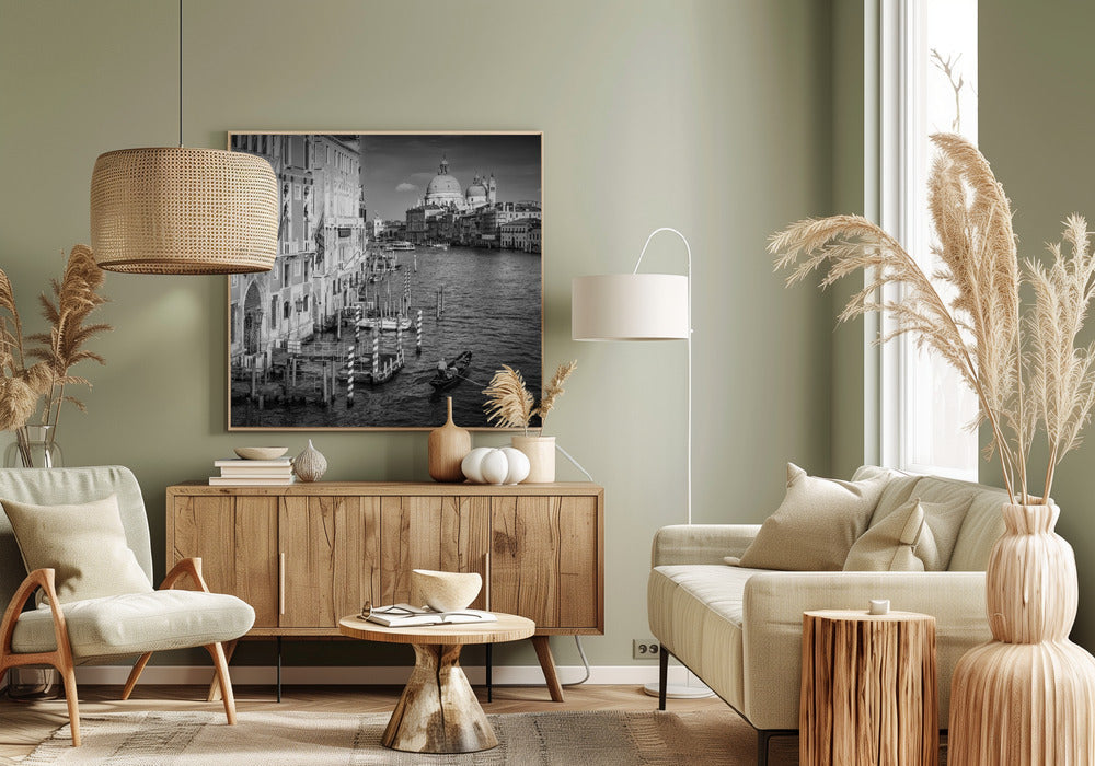 VENICE Canal Grande &amp; Santa Maria della Salute - monochrome Poster