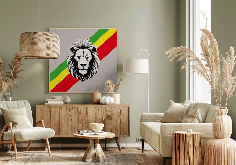 Rasta Lion Poster