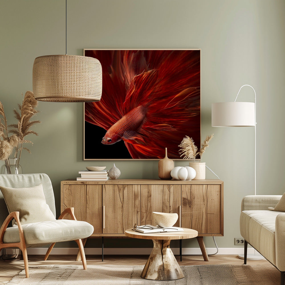 Red Fire Bettafish Poster