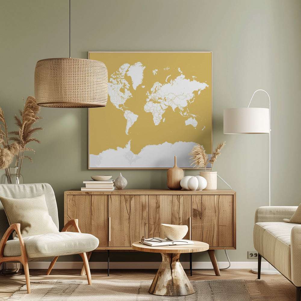 Andrew world map silhouette Poster