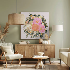 Nanette floral bouquet in pastels Poster