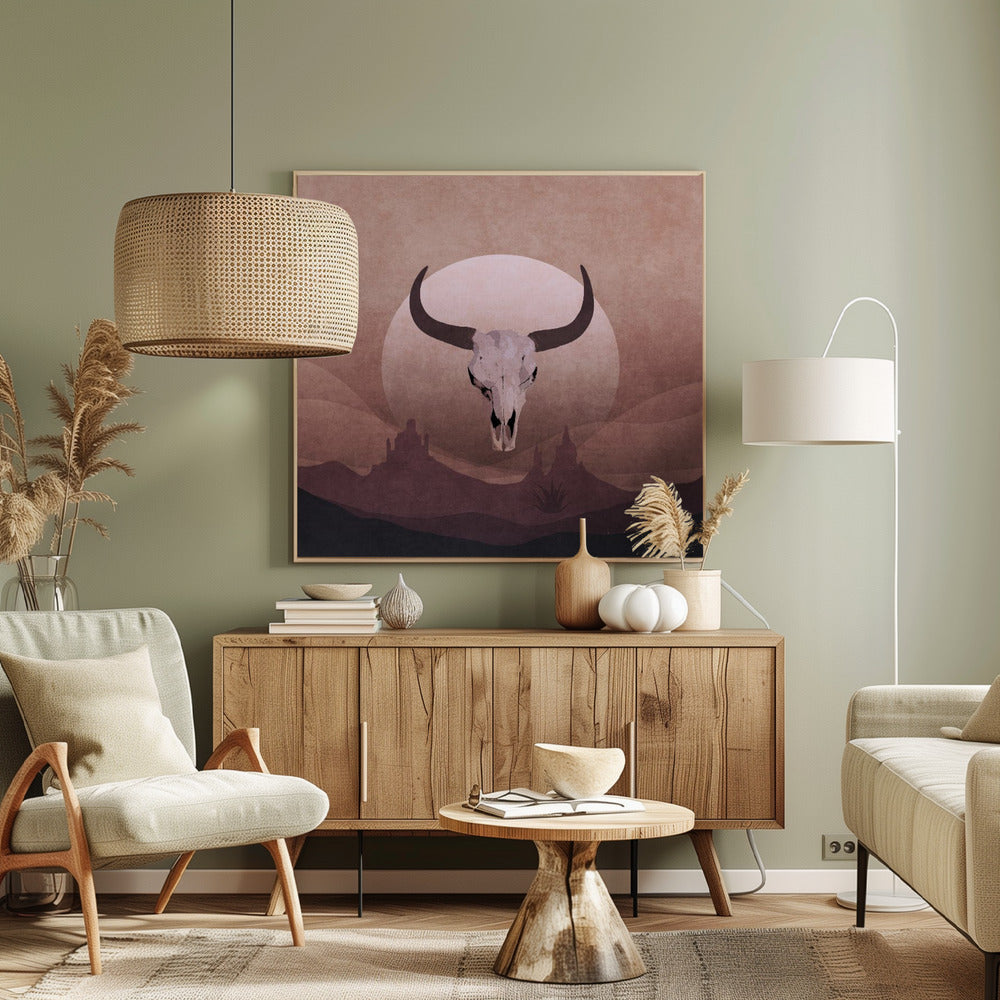 Cowboy Skull Poster