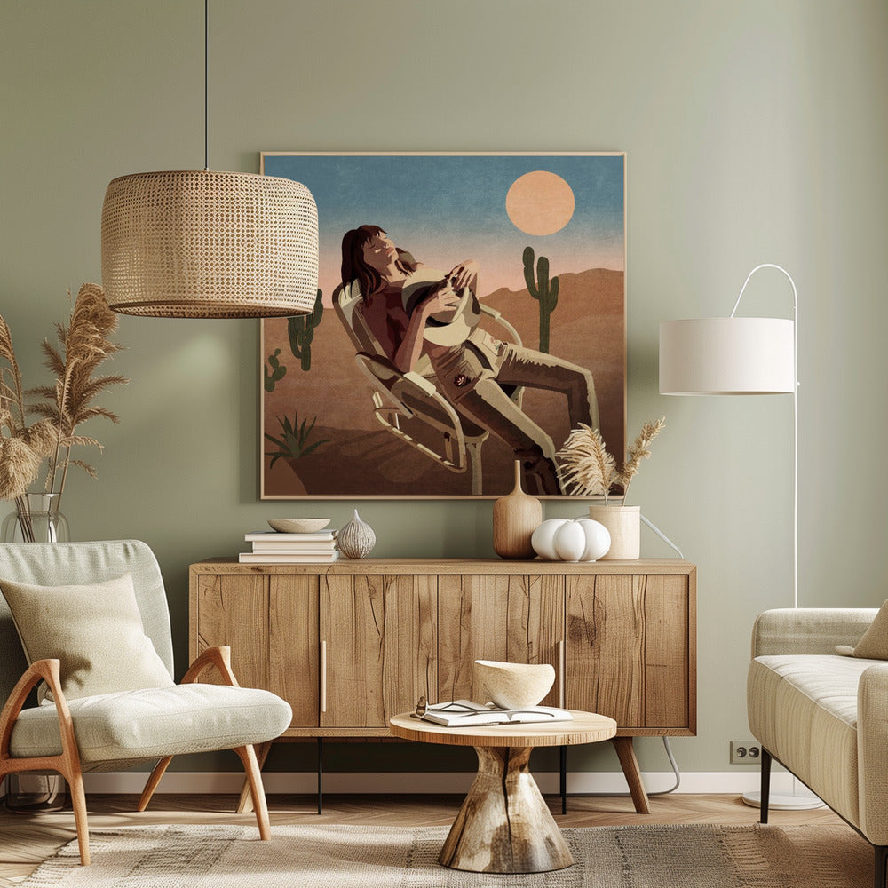 Batıda Dinlenen Kız Poster