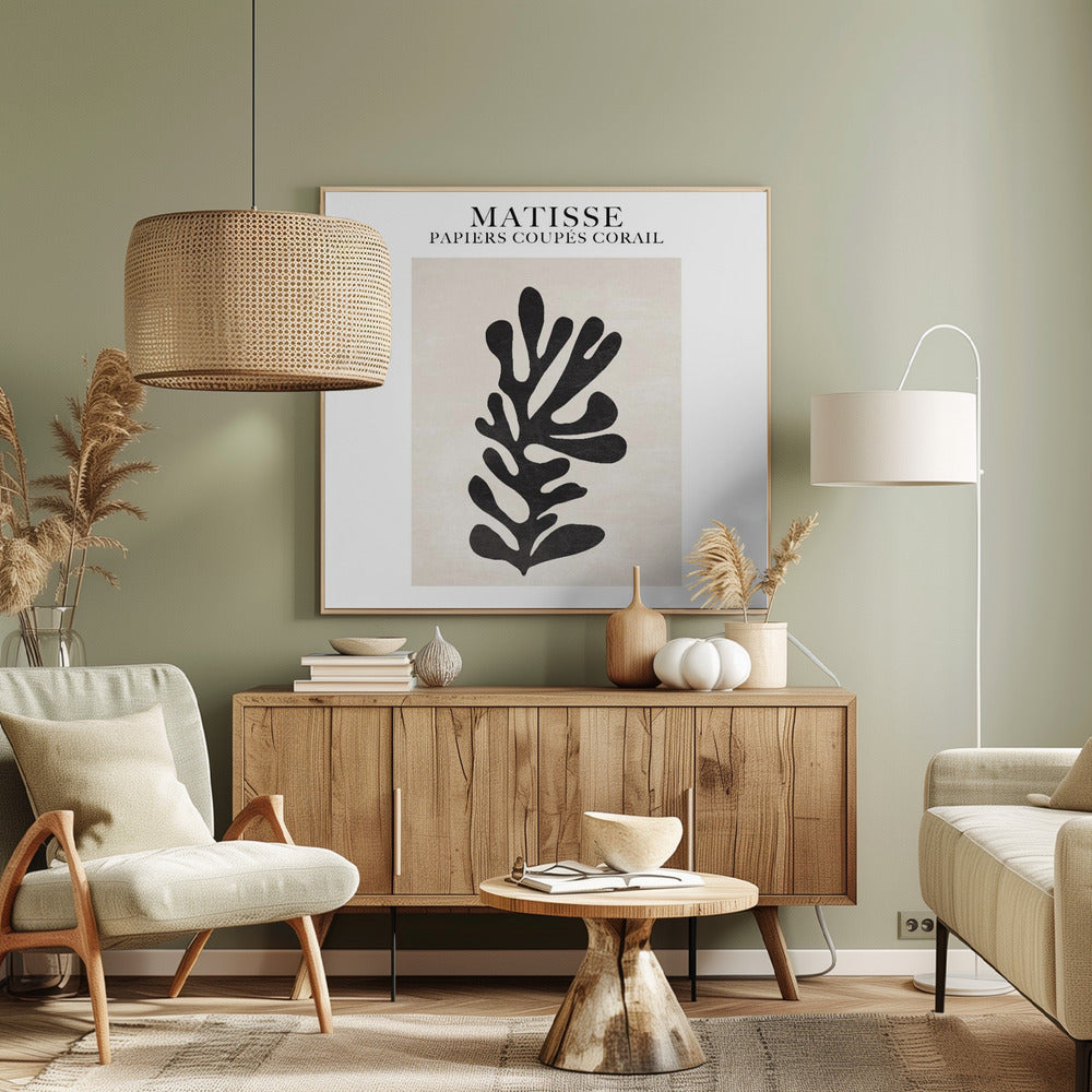 Light   Papier Découpé Coral Copy Poster