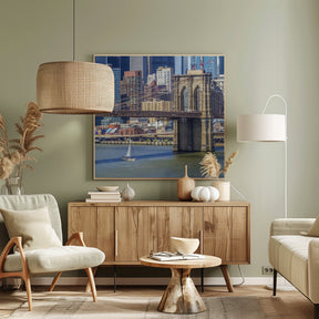 NEW YORK CITY Brooklyn Bridge &amp; Manhattan Skyline Poster