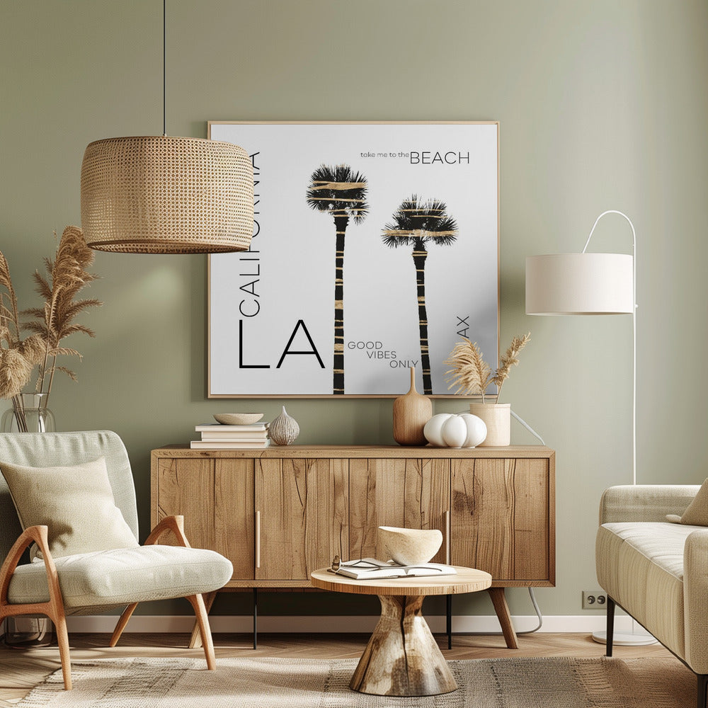 Urban Art LA Palm Trees Poster