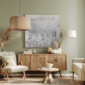 MODERN ART New York City Skylines | shabby chic Poster